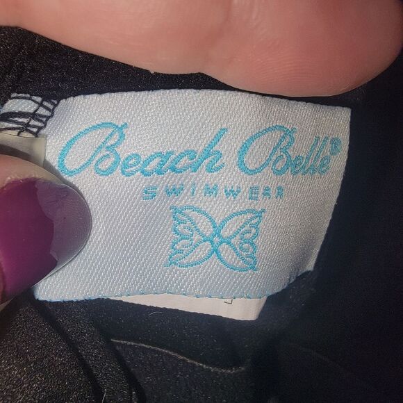 Beach Belle Honolulu Pink Plus Size Sarong Front Swimsuit Size 24 - Picture 7 of 8